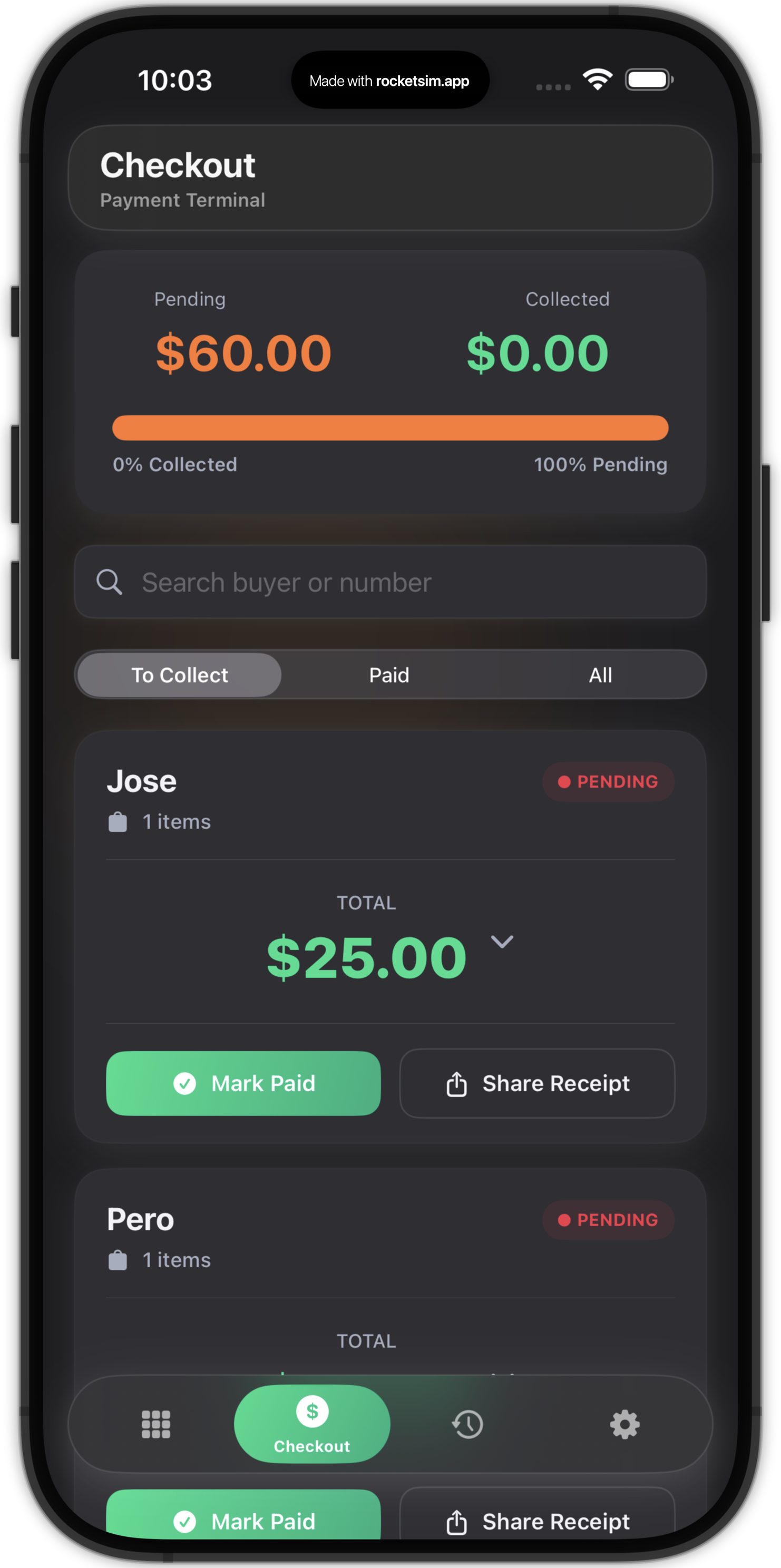 Checkout - Buyers summary